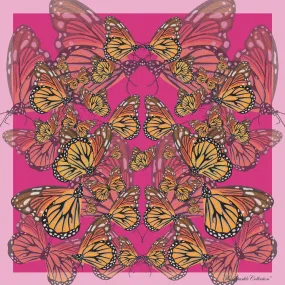 【BUTTERFLY】100% Silk Scarf with Crystals　